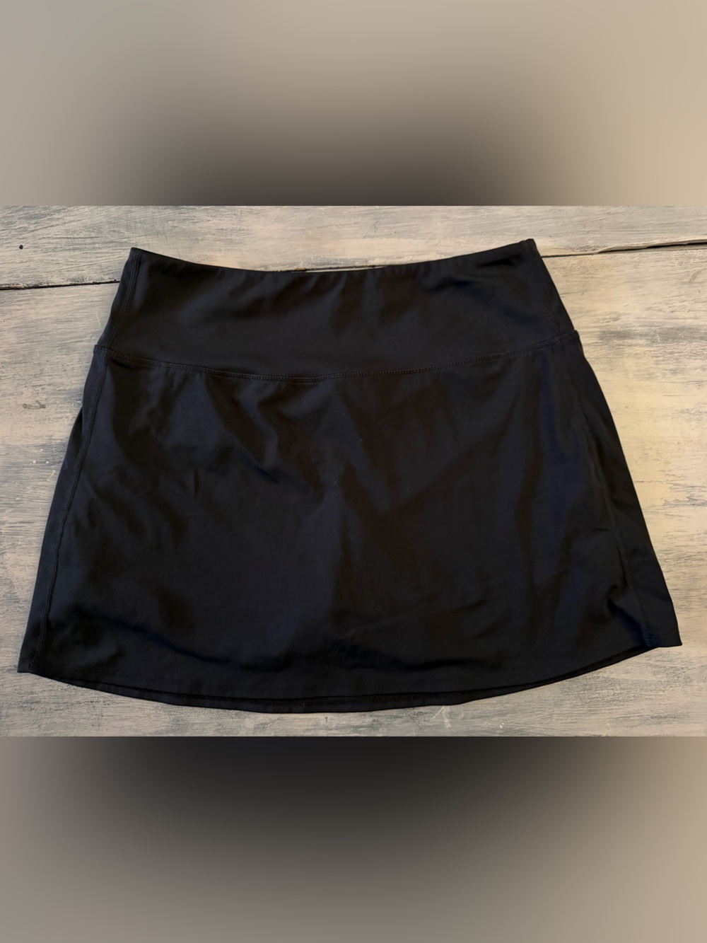 Black Athletic Mini Skort with Smooth Waistband